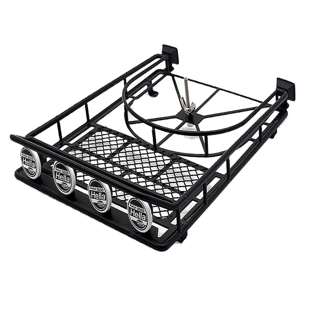 1/10 RC Crawler Metal Roof Rack with 4LED Lights for SCX10 II 90046 90047 D90 | Игрушки и хобби