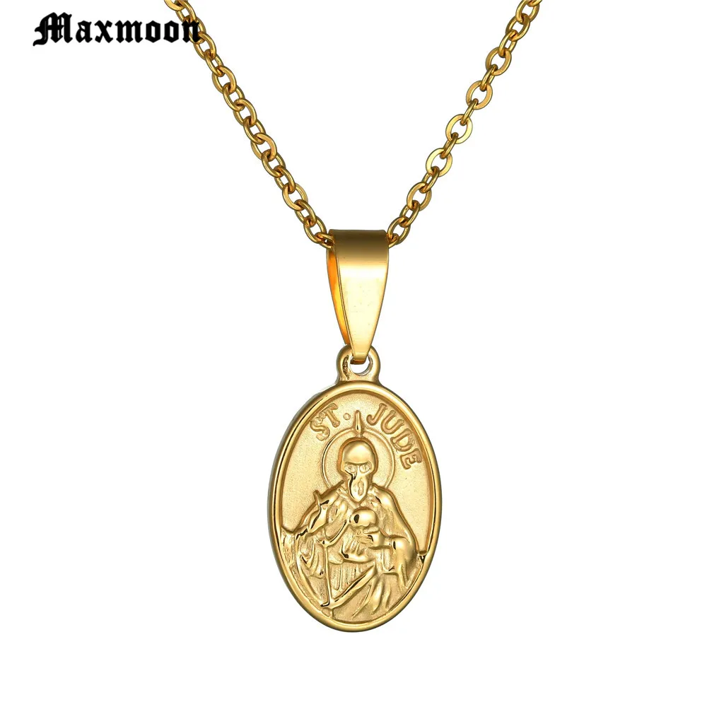 Старинный серебряный цвет Maxmoon золотой нержавеющая сталь ST. Ожерелье с подвеской