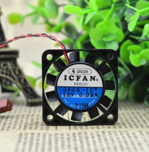 ICFAN S0406-12V 12V 0.09A 4 см 4006 двухпроводной высокотемпературный вентилятор