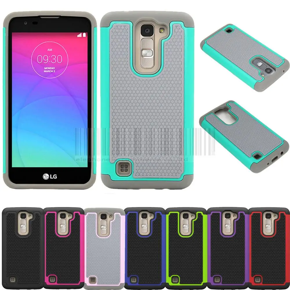 Dual Layer Rugged Impact Hybrid Silicone Armor Hard Case For LG K7/Tribute 5 LS675/M1 X210 X210DS MS330 Shockproof Cover | Мобильные