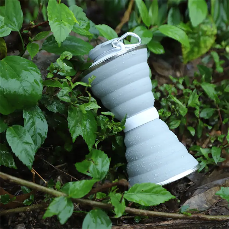 Oneisall Открытый Спорт складная бутылка для воды выдвижной складной портативный BPA бесплатно 500 мл силиконовый кофе путешествия напиток чайник