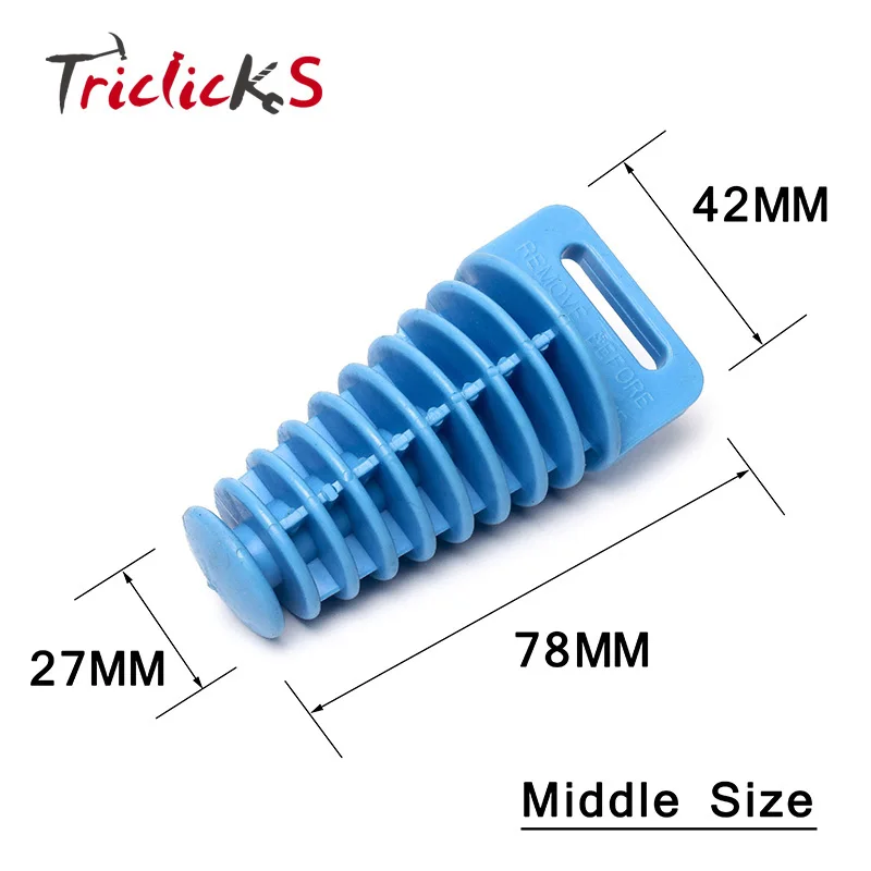 Triclicks Мотоцикл Dirt Bike ATV 4 тактный глушитель выхлопной трубы глушитель заглушка для мытья автомобиля 5 цветов 42x27 мм - Цвет: M Blue