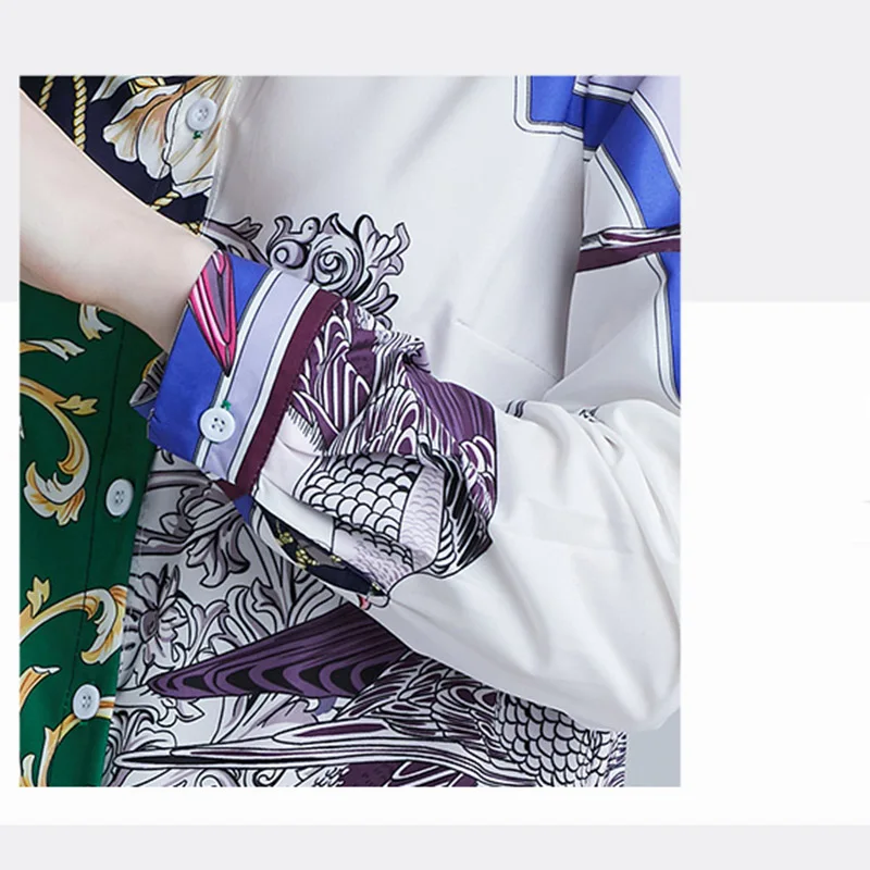 Женская рубашка Willstage офисная с длинным рукавом и цветочным принтом|Блузки| |