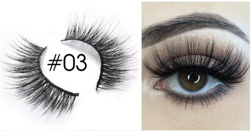 3D03 Clotobeauty натуральные накладные ресницы 3D норковые ресницы ручная работа длинные толстые объемные ресницы для наращивания макияжа Eyelashes-3D - Цвет: 3D03