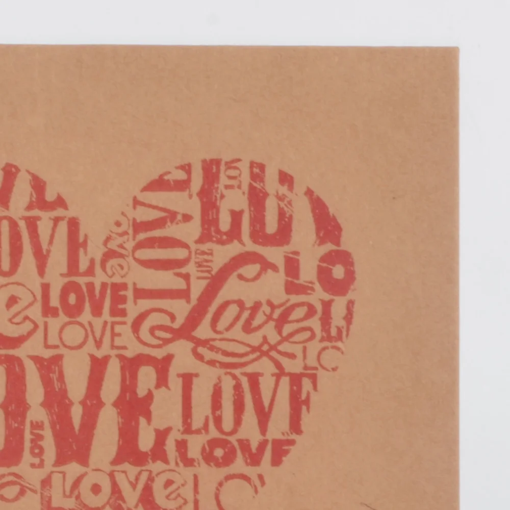 Браун бумаги с красный любовь Свадьба CD мешок крафт-бумаги DVD конверт карты