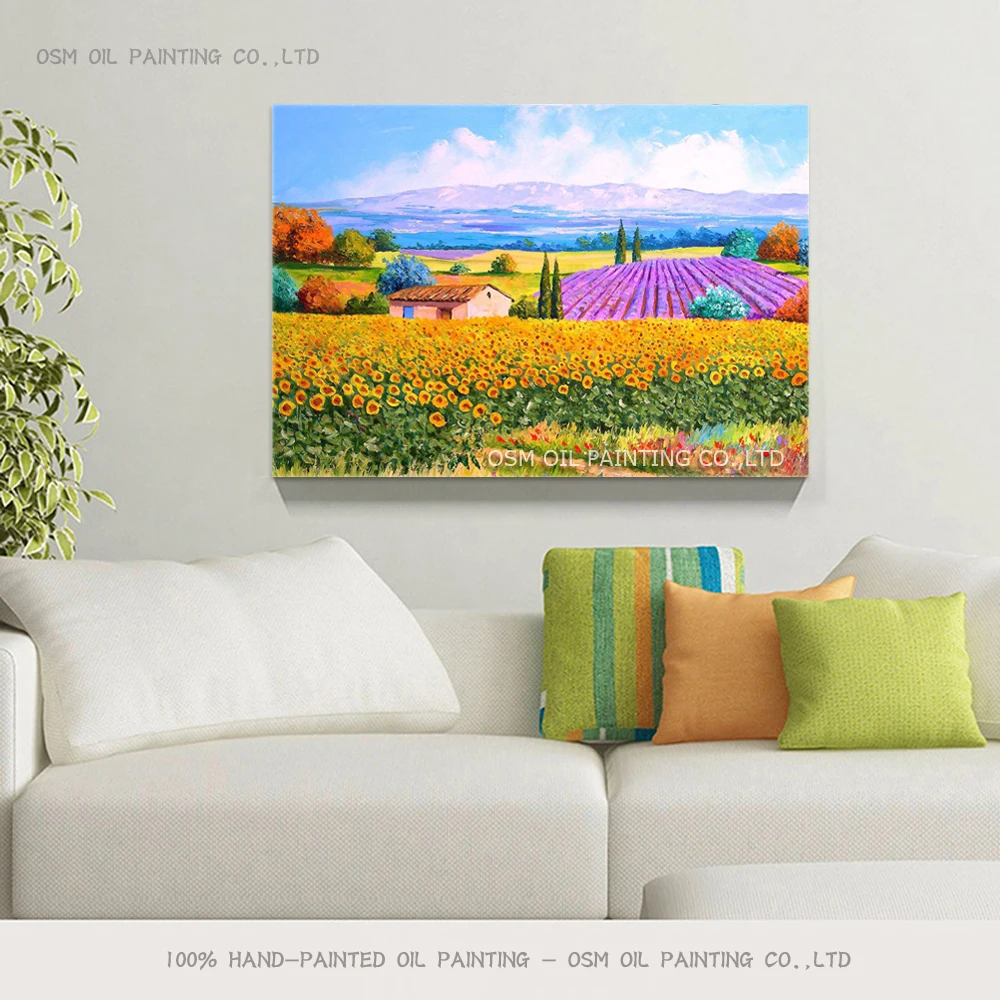 Бесплатная доставка художественная ручная роспись готовая Красивая весенняя