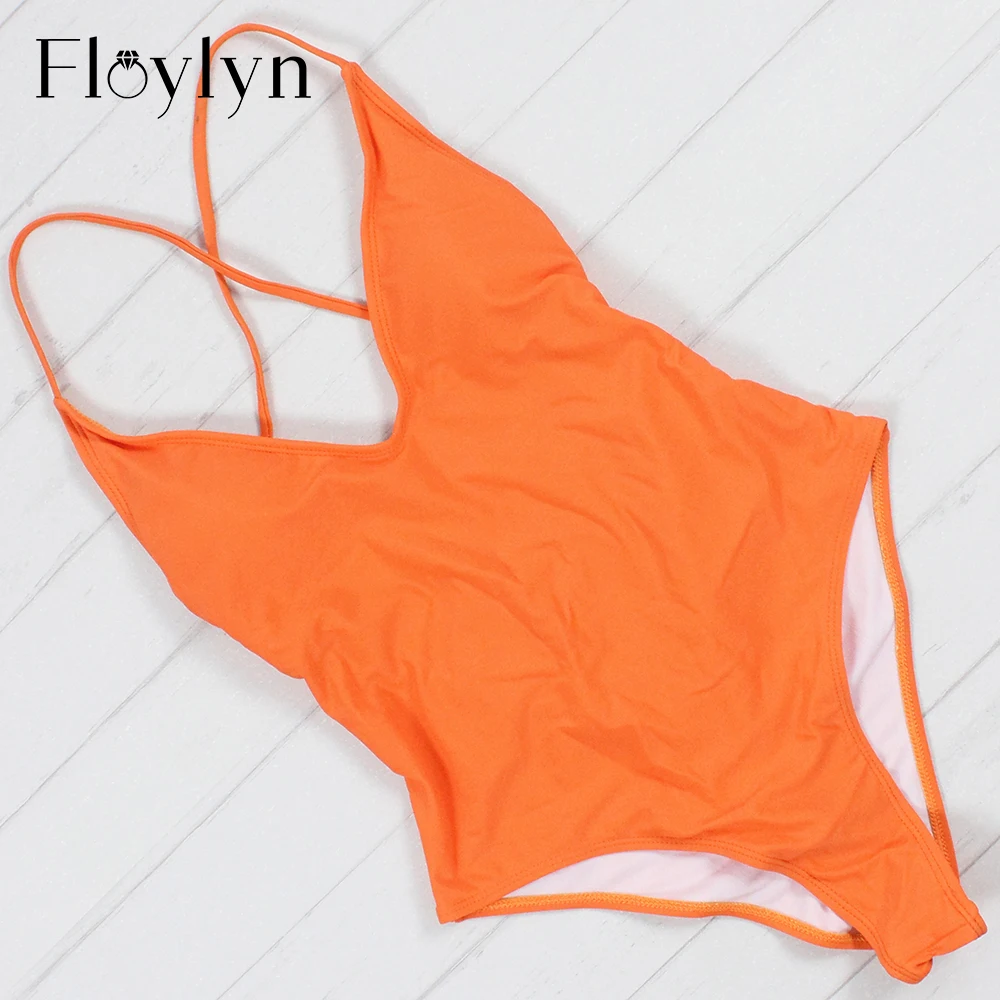 FL00916 Floylyn Новое поступление Карамельный цвет Для женщин Одна деталь купальник сексуальный бандаж на подкладке; бразильский пуш-ап цельное красного цвета Плавательные костюмы - Цвет: FL00916