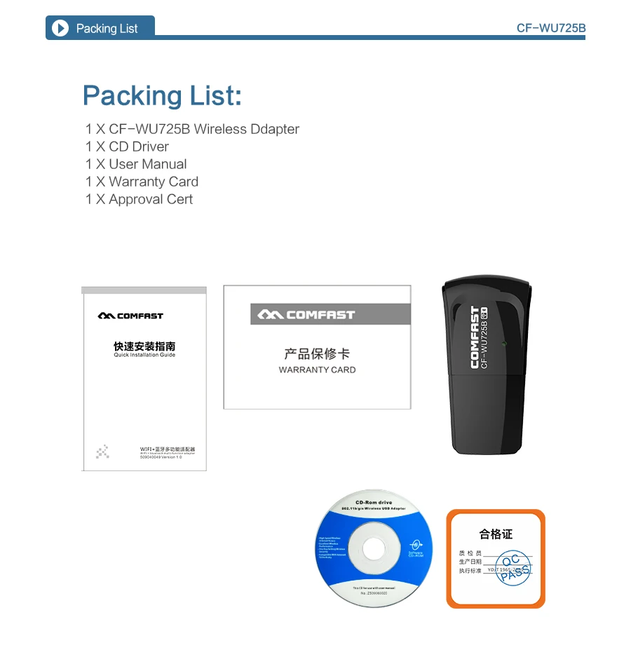 COMFAST Mini Bluetooth Usb Wifi адаптер Dongle Pci e Lan сетевая карта 2 4 ГГц антенна 150Mbs Wi Fi приемник