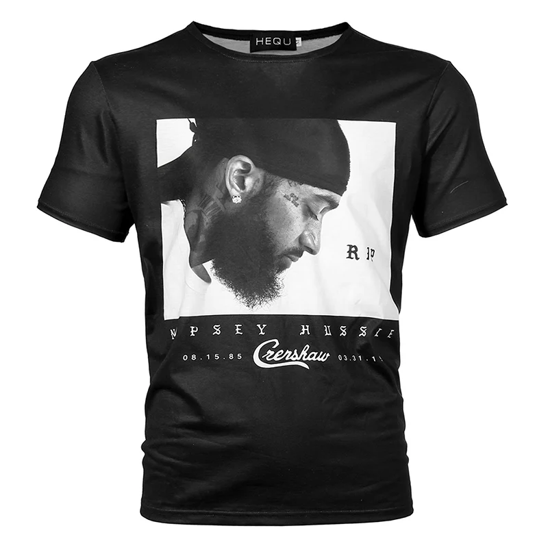 Футболки memento Nipsey Hussle, летние крутые Топы с коротким рукавом, футболки в стиле хип-хоп, повседневные свободные черные хлопковые футболки