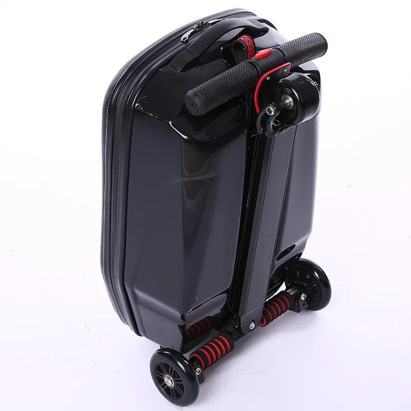Многофункциональный дорожный деловой бордовый чемодан черный чехол для скутера