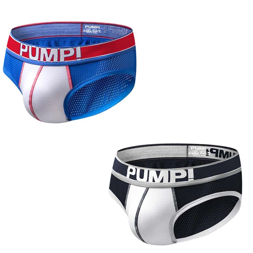 Summer Breathable Mesh Briefs Sexy Men's Underwear Casual Male Underpants Jockstrap Sport Gym Comfortable Wear Plus Size |