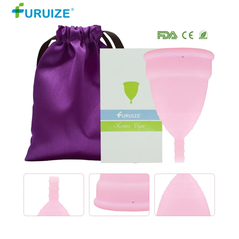 1pack-cloth bag-pink Поддержка Прямая поставка копа менструальная чашка Женская гигиена для женщин многоразовые дамские чашки медицинский класс силиконовые женские чашки - Цвет: 1pack-cloth bag-pink