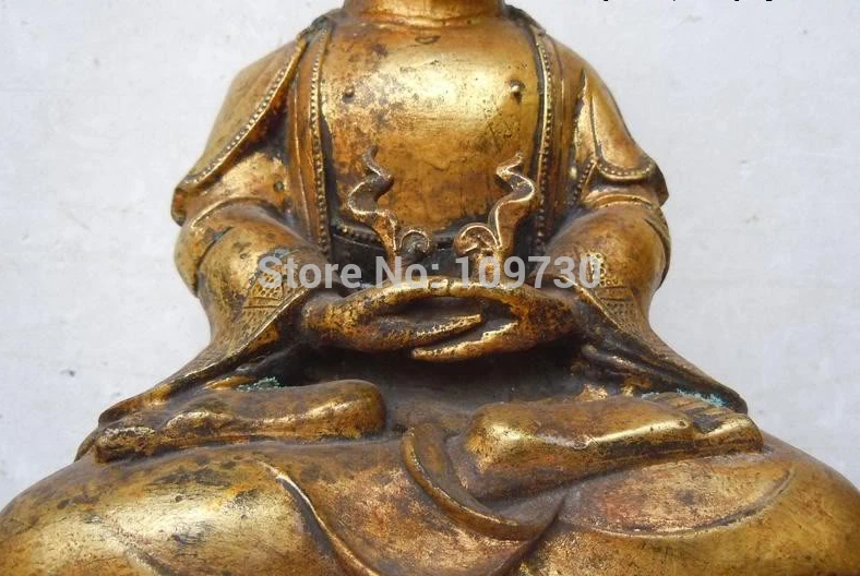 bir 002337 13&quotChina bronze gild carved Buddhism Sakyamuni buddha Sculpture statue |