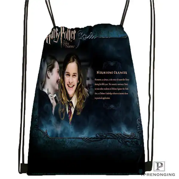 Изготовленный На Заказ harry_potter_artwork_ походная сумка на шнурке милый рюкзак для детей(черная спинка) 31x40 см#2018611-24 - Цвет: Drawstring Backpack