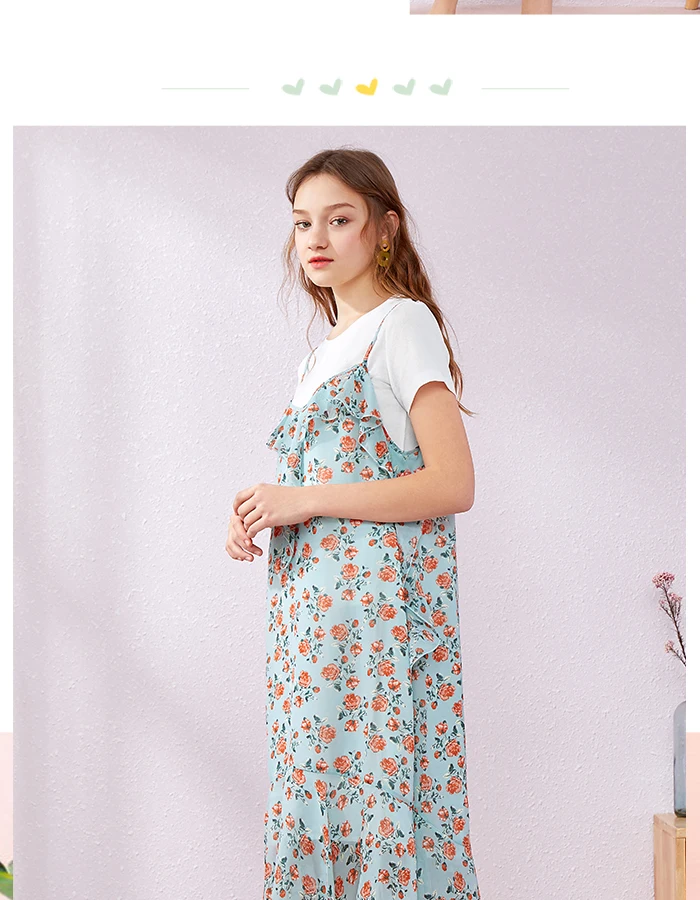 SEMIR Новое модное летнее платье с принтом для девочек размера плюс, Повседневная черно-белая футболка с круглым вырезом, забавное женское платье с карманами