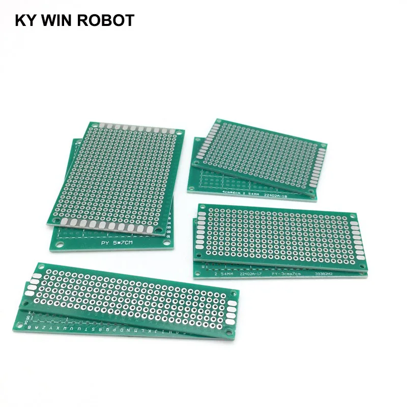 

4 pcs 2x8 3x7 4x6 5x7 cm Single Sided Copper prototype PCB Universal Board For Arduino