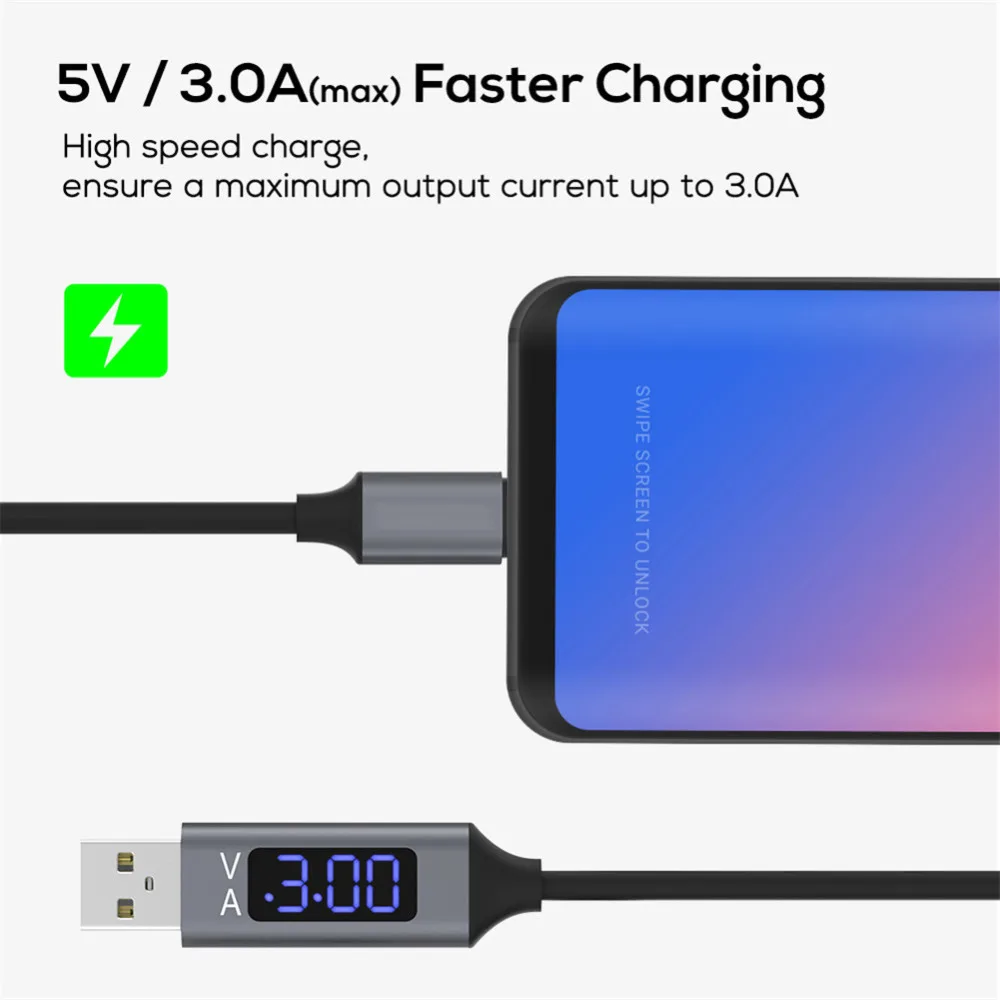 Usb зарядный кабель для коннектор Lightning IPhone X 5s 6 7 8 Plus дисплей Быстрая зарядка 3 0 Micro