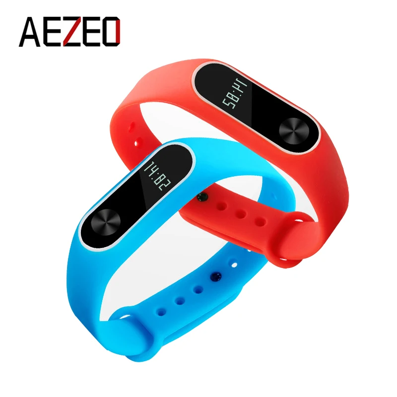 Aozeo mi band 2 аксессуары Pulseira сменный силиконовый ремешок на запястье для Xiao умный