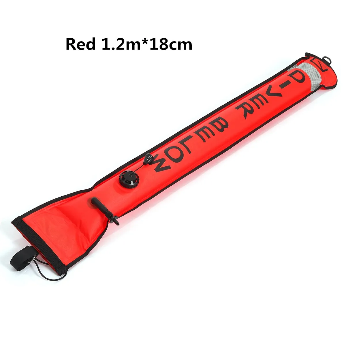 1.2mx18cm red Дайвинг SMB 1 m 1,2 м 1,8 м красочные видимость безопасности надувные Дайвинг SMB поверхности маркер сигнала аксессуары для буев - Цвет: 1.2mx18cm red
