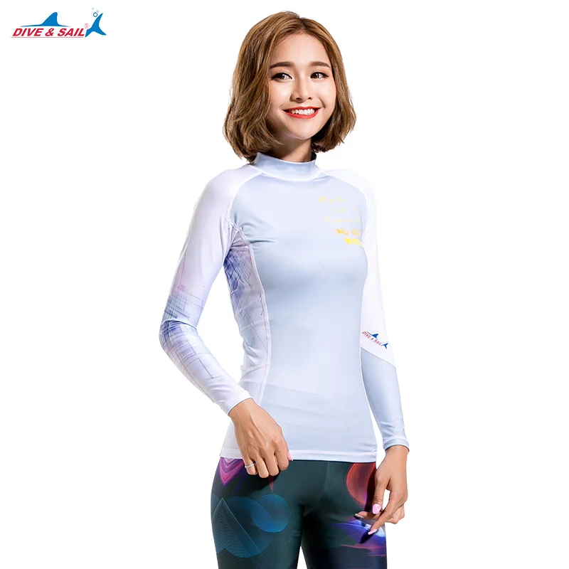 Женская спортивная рубашка с длинным рукавом и защитой от УФ лучей|upf 50|girls swim