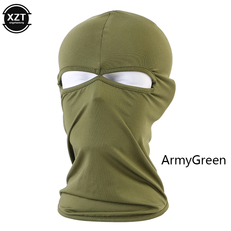 Armygreen Мотоциклетная маска для лица, мягкий дышащий головной убор, защитный капюшон, Ветрозащитная Балаклава, защита от солнца, защита от пыли, маска для катания на лыжах, CS - Цвет: Armygreen
