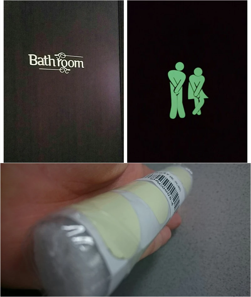 Светящиеся наклейки для туалета Funlife флуоресцентные настенные ванной комнаты