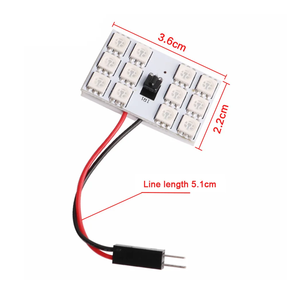 12 В лампы для чтения 5050-12smd Панель светодиодная rgb Потолочная крыша купол Ligh tAuto внутренние фонари для грузовиков+ пульт дистанционного управления