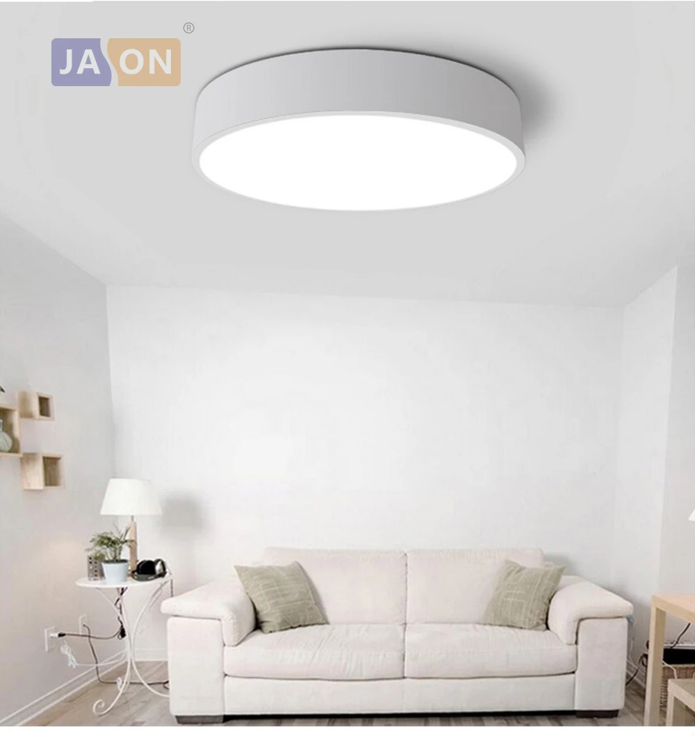 LED Современные Железные Акрил круглый черный, белый цвет 23-100 см Светодиодные Лампы.Светодиодные Светильники.Люстры Потолочные.Светильники Потолочные Светильники.Потолочный Светильник Для Столовой, Фойе и Спальни