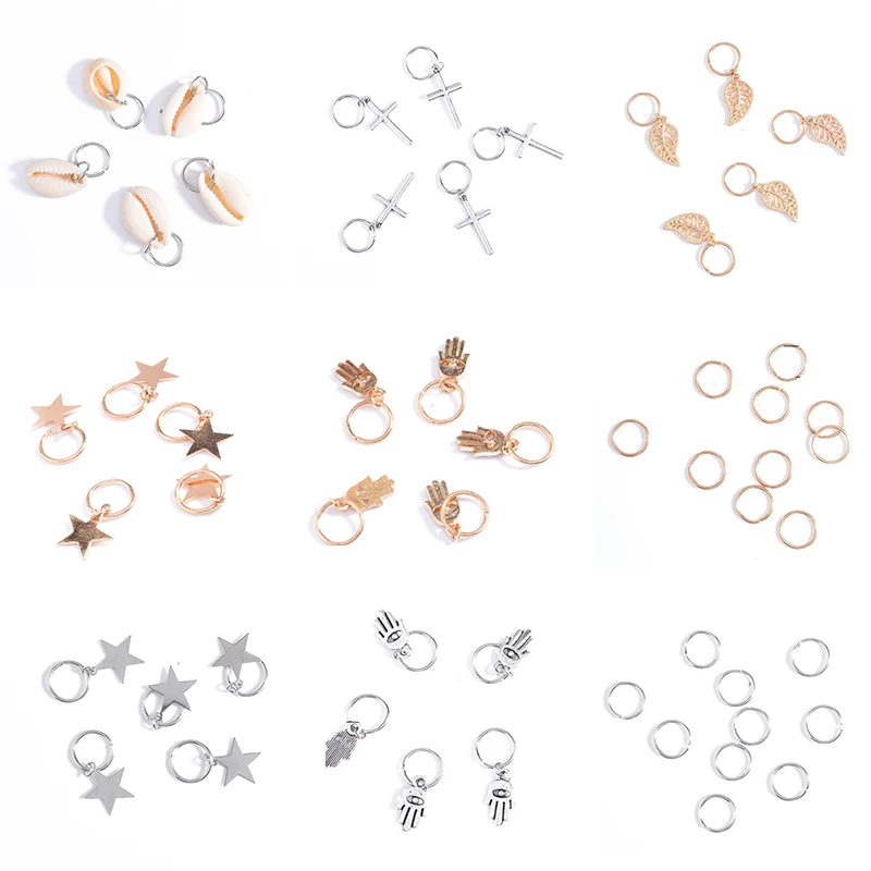 Распродажа 1 комплект модная плетеная заколка для волос со звездами и листьями