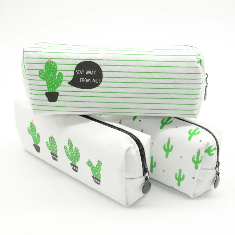 Карандаш кактус чехол каваи Карандаш Чехол холст estuche escolar trousse scolaire stylo школьные принадлежности kalem kutusu papelaria