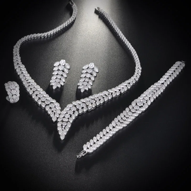 Роскошные блестящие наборы ювелирных изделий Be 8 из фианита Дубая 2018 женский