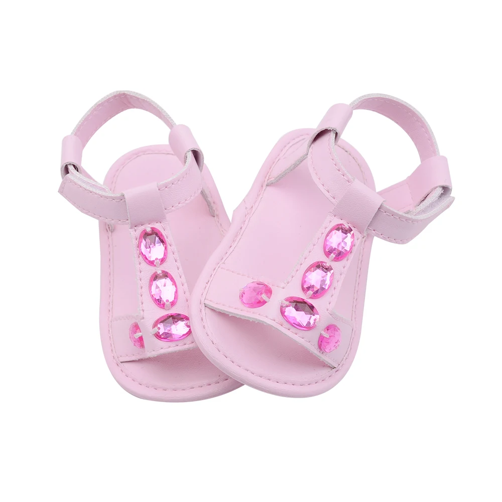 Baby Shoes Girl Boy Sandals Toddler Infant New PU Soft sole Solid Diamond Outdoor walking Prewalker Summer baby shoes