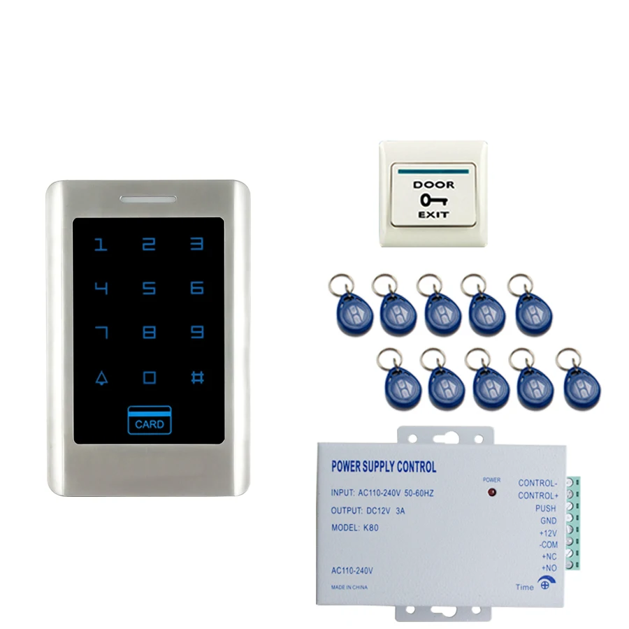 JEX RFID сенсорный Пароль контроллер доступа металлическая Водонепроницаемая