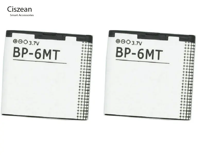 Ciszean 2 шт./лот BP 6MT / 6MT/BP6MT запасная батарея для Nokia 6720 5610 6110 6720C E51 N78 N82 N81 1050 мА ч|bp