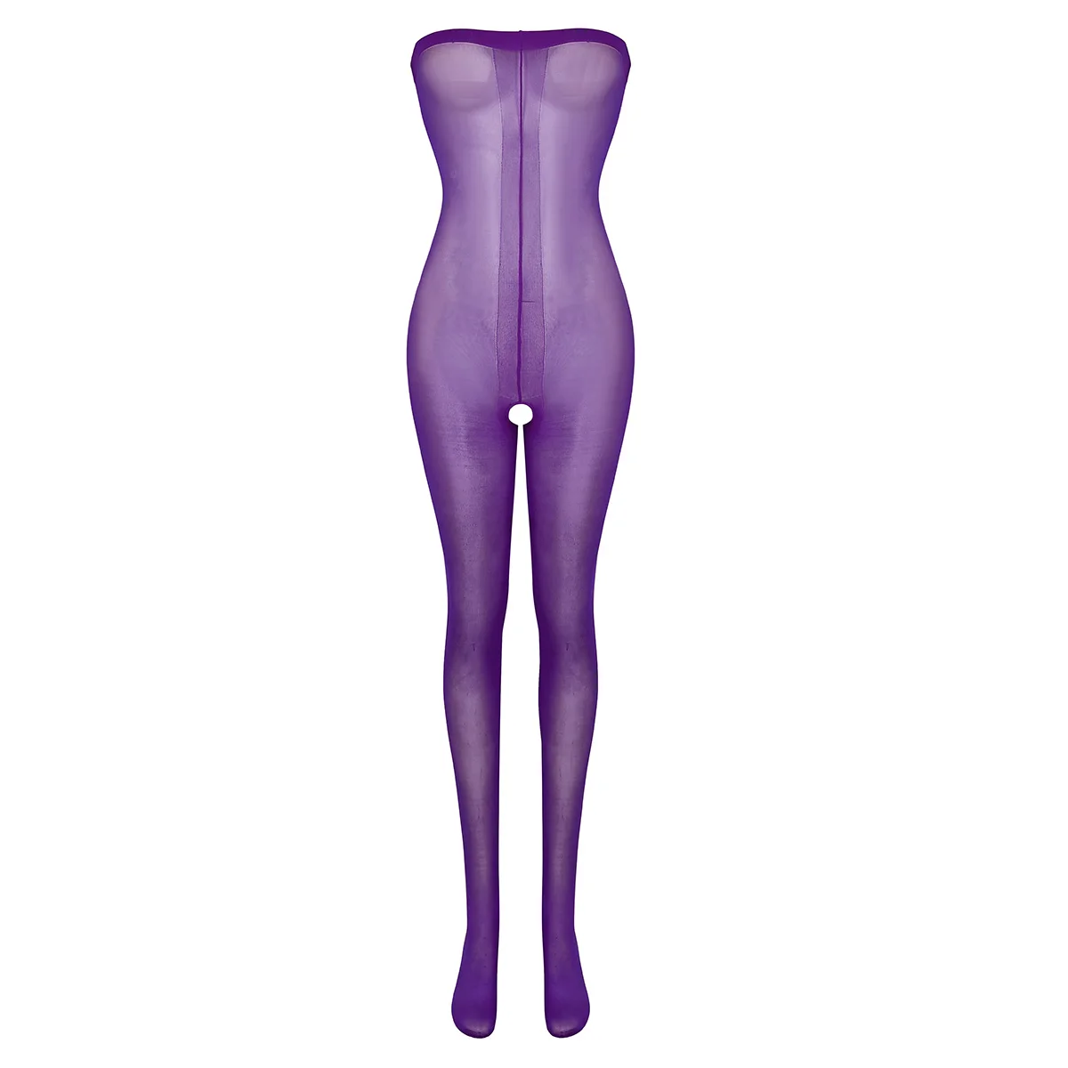 Purple Женские ультра мерцающие тянущиеся чулки с открытым носком до бюста, 30 денье, колготки, Дамское белье колготки, нижнее белье для женщин - Цвет: Purple