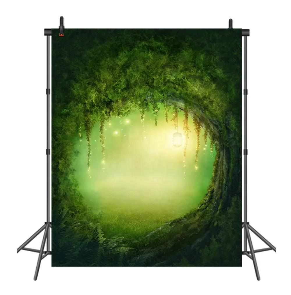 Sensfun Сказочный Фотофон естественная Сцена фотография фон лес Зеленая Ткань