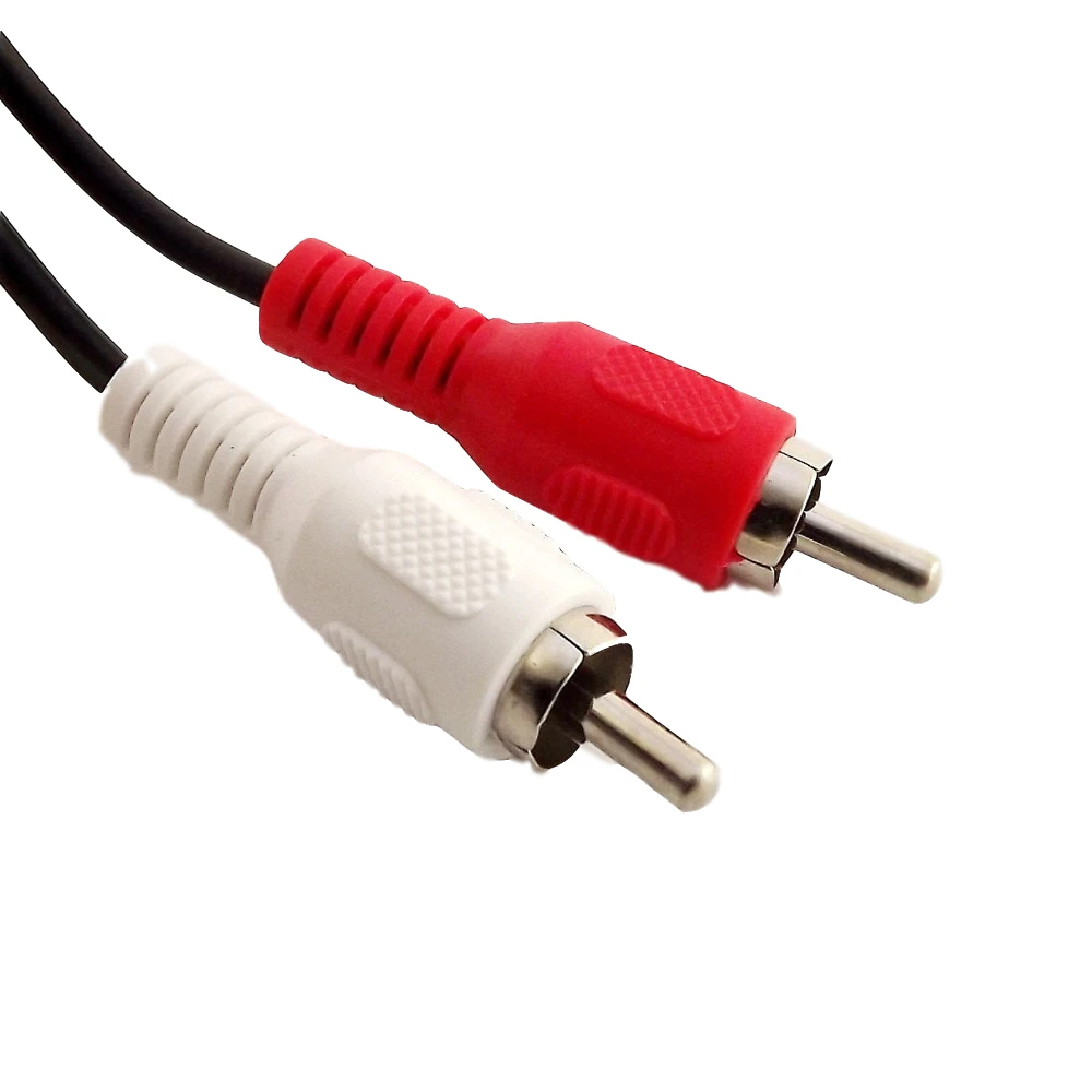 1 Стерео аудиокабель RCA с отверстием для задней панели 2 штекер телефонный на и