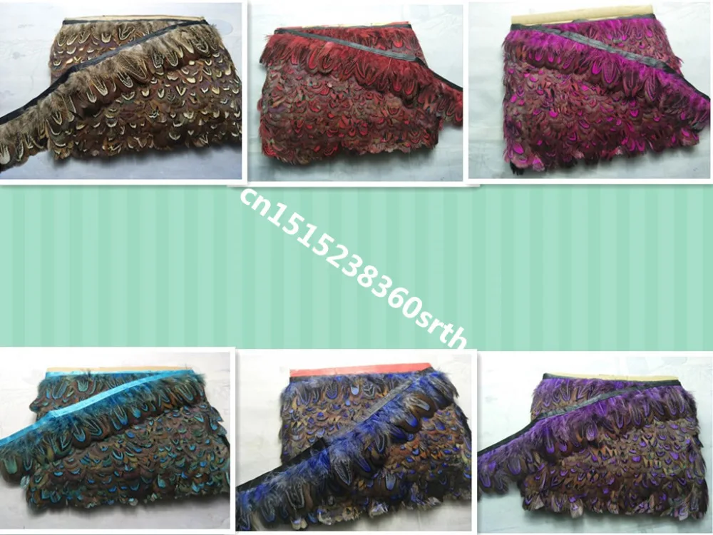 Оптовая продажа 1 ярд высококачественные натуральные перья фазана лента 2 3