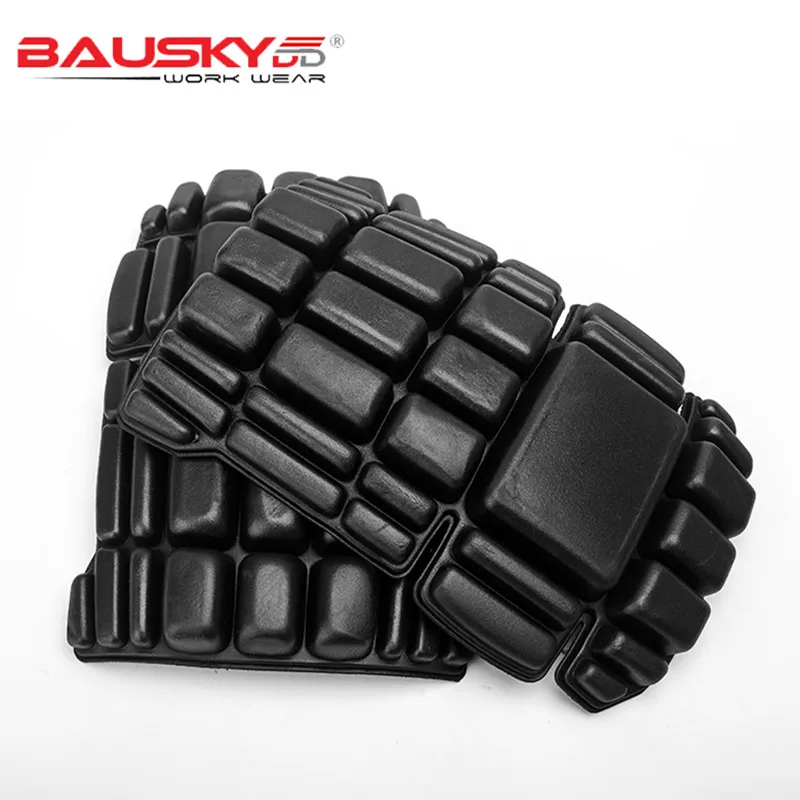 knee pads Bauskydd высокая видимость Светоотражающая Спецодежда костюм наборы Рабочий костюм флуоресцентная желтая Рабочая куртка и рабочие штаны с наколенниками - Цвет: knee pads