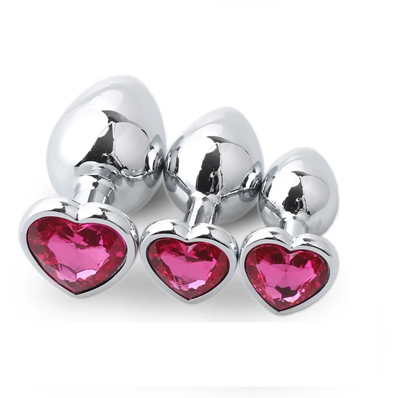 Large medium small as 1 set metal anal beads butt plug four leaf cover thread round jewelry insert anus SM no vibrator sex toy | Красота и
