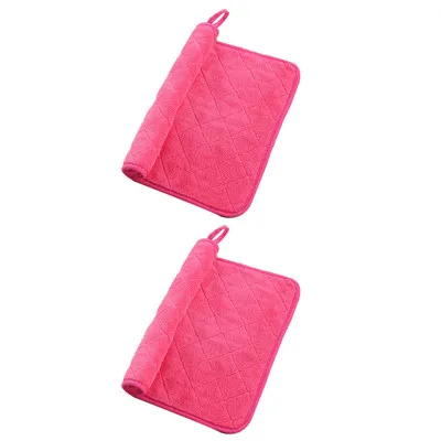 2 Pcs 2/4/8 шт. двойные толстые Ткань для очистки супер впитывающая микрофибра кухонное полотенце протрите цвета деревянного пола; Домашние большой Размеры тряпки Кухня гаджеты - Цвет: 2 Pcs