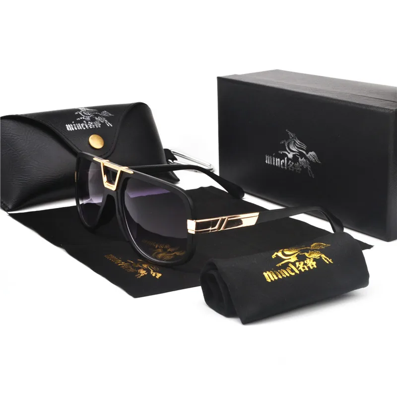 2019 брендовые Дизайнерские мужские Квадратные Солнцезащитные очки в большой