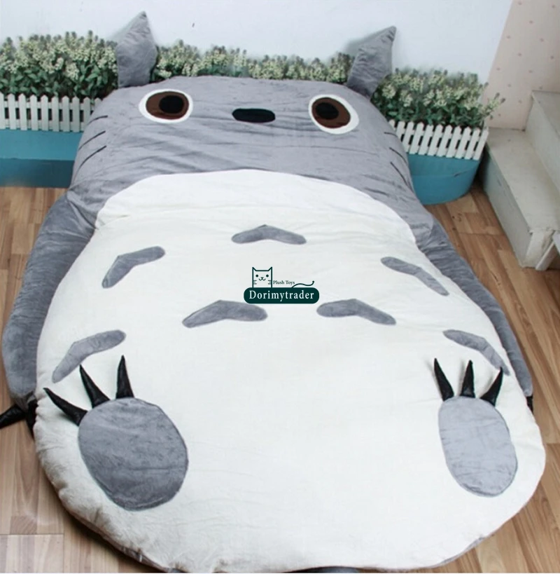 Dorimytrader 200cm X 160cm Огромный мягкий плюшевый мультфильм аниме Beanbag Тоторо спальный