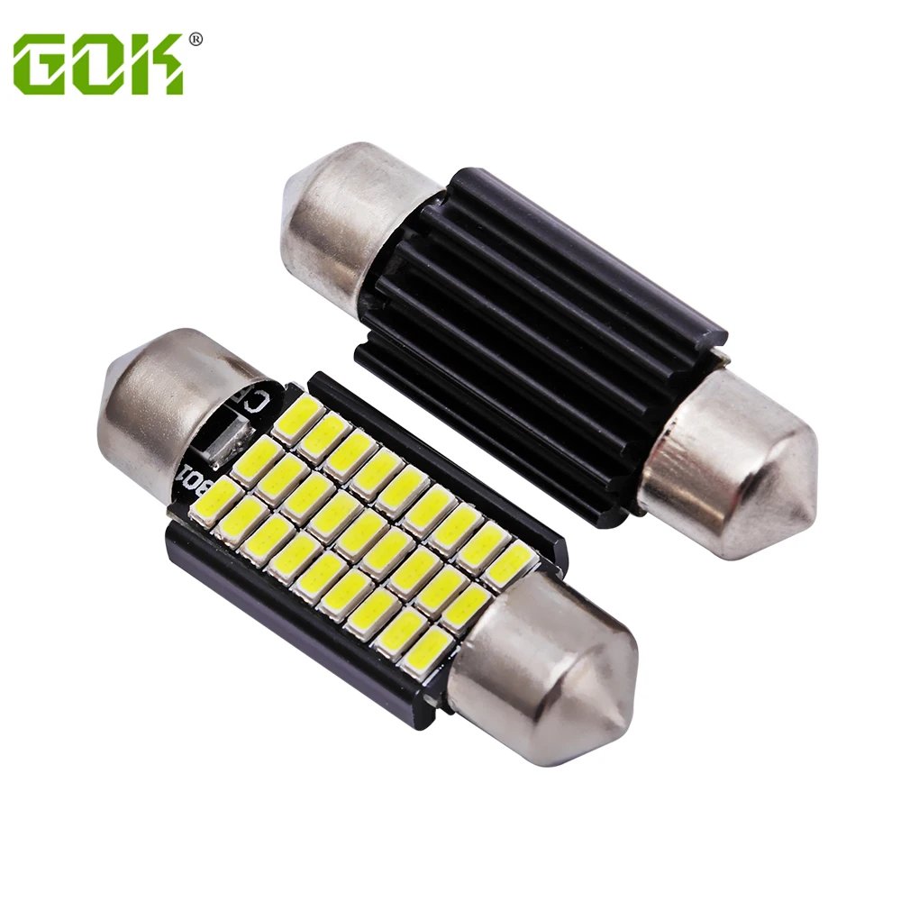 10 x гирлянда 36 мм Светодиодная купольная C5W led 3014 27SMD светильник лампа Canbus