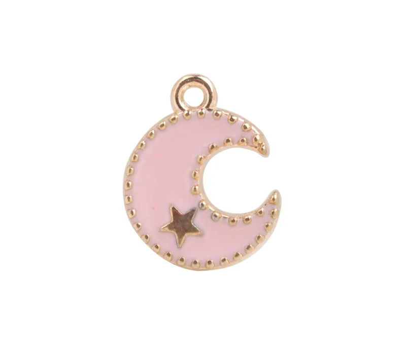 FREE SHIPPING 40PCS Mixed Colors Enamel Moon Star Charm Pendants | Украшения и аксессуары
