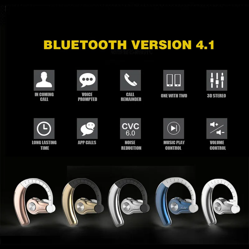 Новые спортивные наушники AFIT T9 Bluetooth 4 1 Беспроводные Бизнес гарнитуры свободные