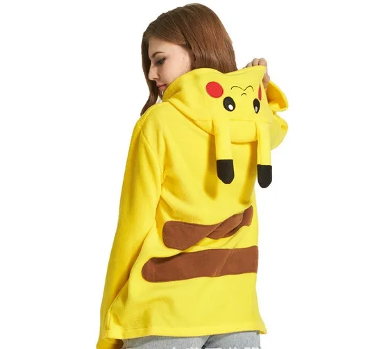 Pikachu HKSNG женские 3d толстовки с единорогом модные толстовки с героями мультфильмов спортивные костюмы с животными толстовки с Пикачу зимняя куртка с капюшоном для девочек K - Цвет: Pikachu