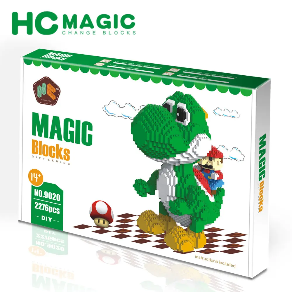 HC MAGIC 9020 алмазные строительные блоки Марио Йоши Детские сборные подарки DIY