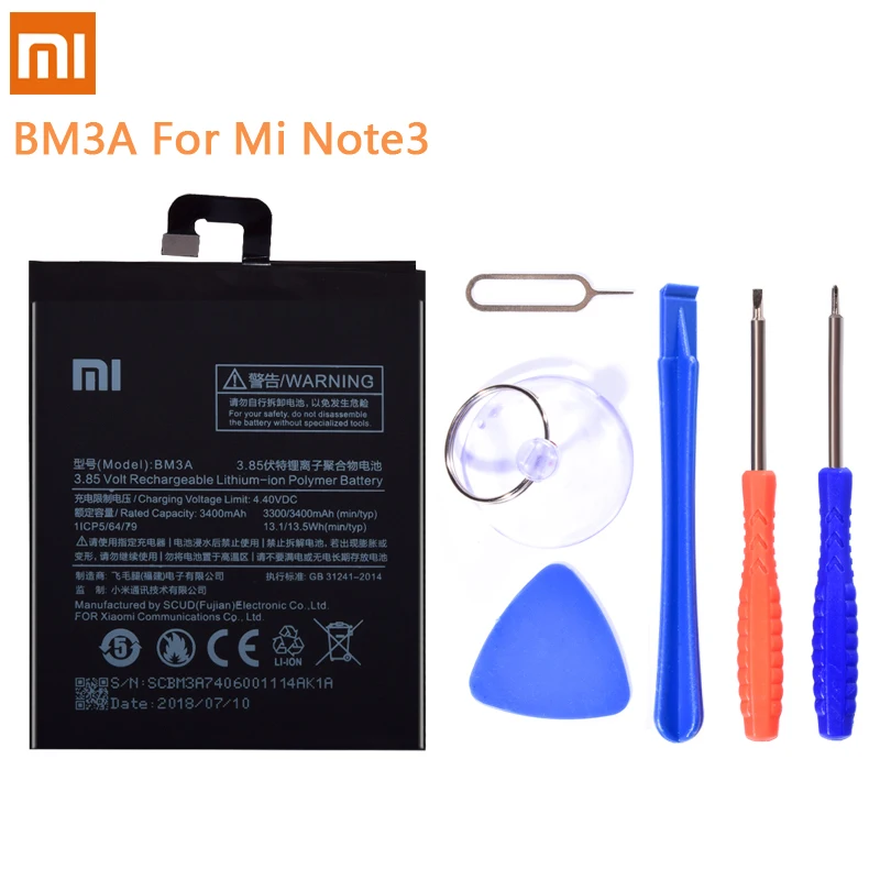 Оригинальный аккумулятор BM34 BM45 BM46 BM48 BM3A для Xiaomi Mi Note2 Note3 Redmi Note 2 3 литий полимерный