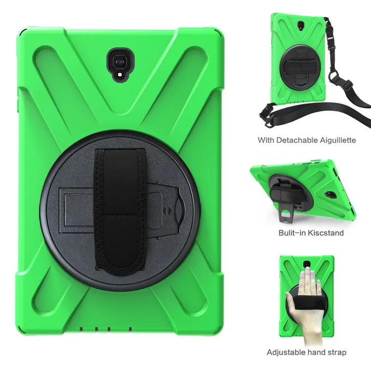 Green Strap Ударопрочный ударопрочный сверхпрочный бронированный чехол для samsung Galaxy Tab S4 10,5 дюймов Чехол выпуск модель T830 T835 T837 - Цвет: Green Strap